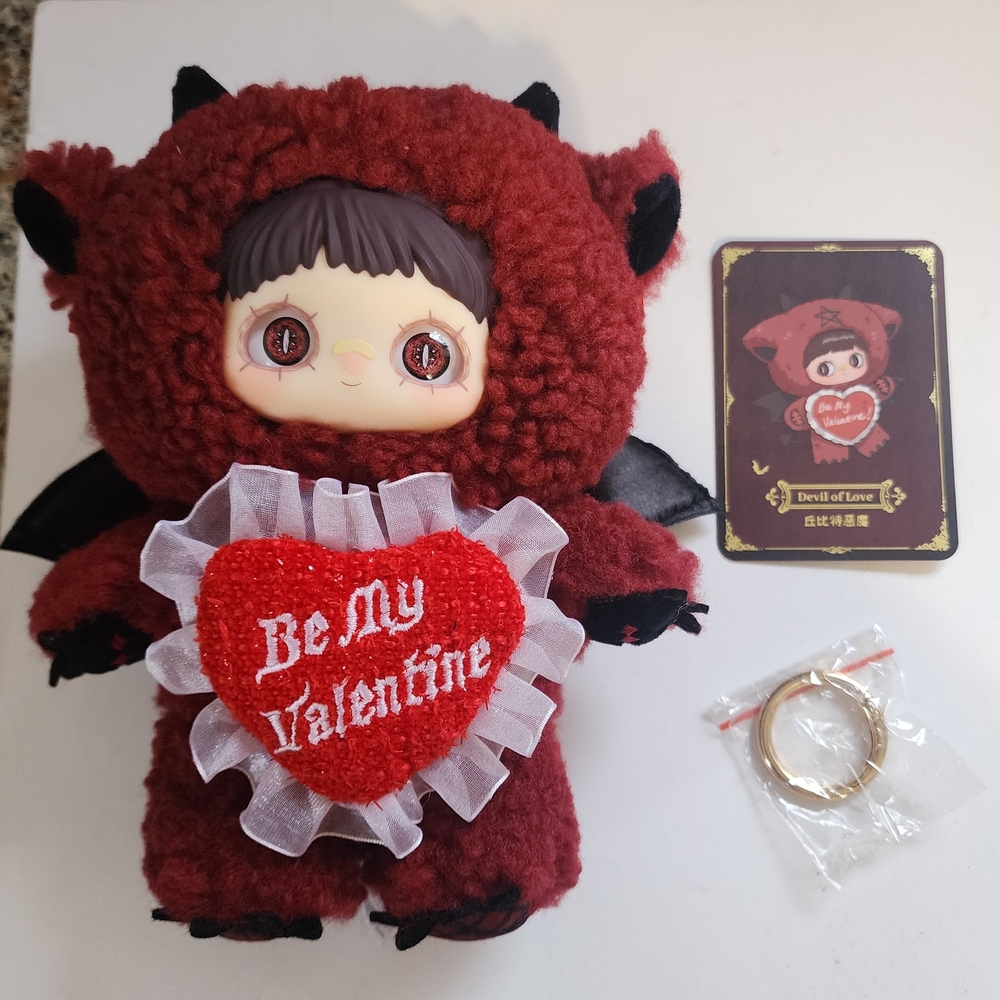Valentine's Red Devil Doll with Heart